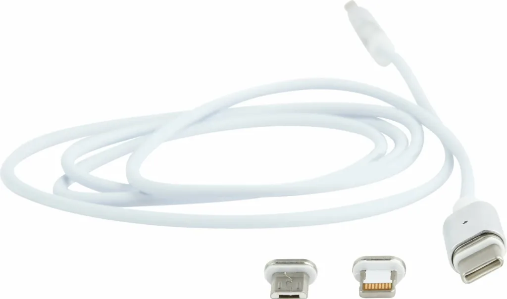 Kabllo Gembird CABLEXPERT, USB-A (M) / Micro USB + USB-C + Lightning, 1m, e argjendtë - 5