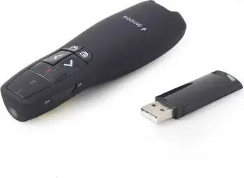 Telekomandë wireless Gembird WP-L-12 për ekran projekti, me USB, e zezë