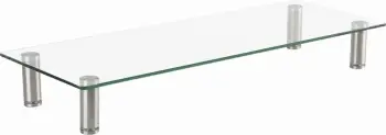 Stendë monitori Gembird Glass Stand M, xham, 20kg, e zezë