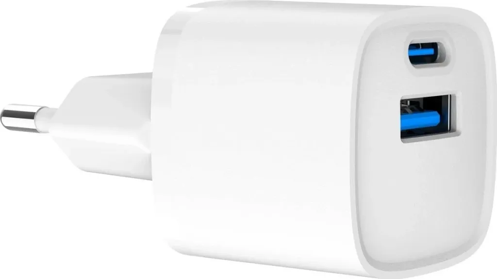 Adapter karikimi Gembird Power, 20W, USB A, USB C, i bardhë - 3