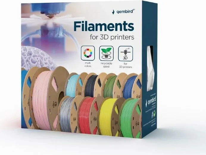Filament për printim 3D Gembird, PETG, 1,75mm, 1kg, e gjelbërt - 2