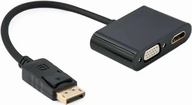 Përshatës Gembird DisplayPort - HDMI/VGA, i zi - 1