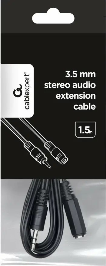 Kabllo zgjatëse audio Gembird CABLEXPERT, Jack 3.5mm, M/F, 1.5m, e zezë