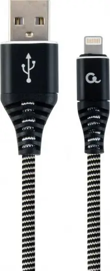 Kabllo Gembird CABLEXPERT, USB-A në USB-C, M / M, 1m, e zezë / bardhë