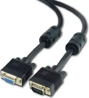 Kabllo Gembird CABLEXPERT, VGA 15M/15F, e mbrojtur, 9m, e zezë