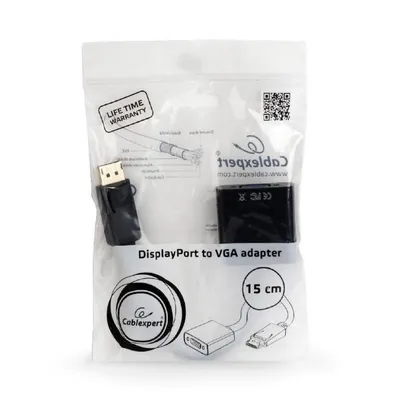 Përshtatës Gembird DisplayPort AV - D-Sub (VGA), i zi - 1