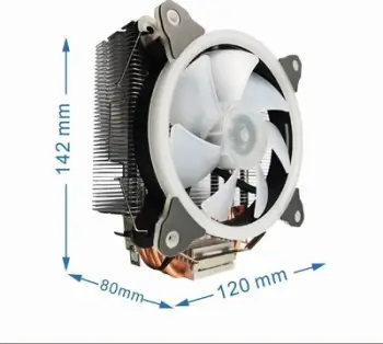 Ftohës procesori Gembird CPU HURACAN ARGB X130, 120mm, ndriçim ARGB, bardhë e zi