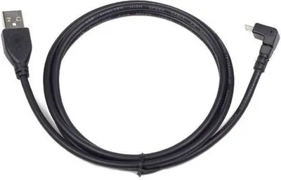 Kabllo USB-A Gembird (CCP-MUSB2-AMBM90-6), 1.8 m, e zezë - 2