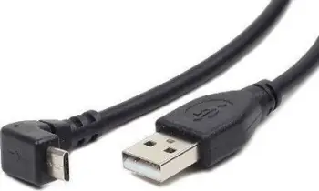 Kabllo USB-A Gembird (CCP-MUSB2-AMBM90-6), 1.8 m, e zezë