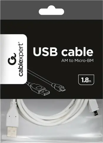 Kabllo Gembird CABLEXPERT USB A - Micro B 2.0, 0.5m, e bardhë