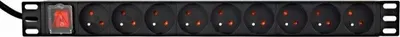Shirit rryme Gembird PDU 9xFR, 1U, 16A, 2m, i zi - 1