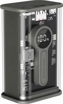 Powerbank Gembird Transparent, 9000mAh, 2x USB, i zi - 2