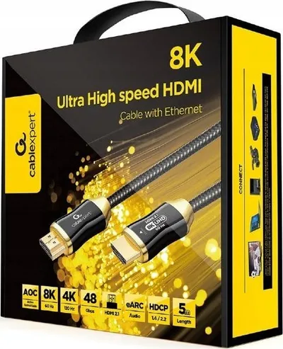 Kabllo HDMI Gembird CCBP HDMI8K AOC 5m, 8K UHD, HDMI 2.1, e zezë - 3