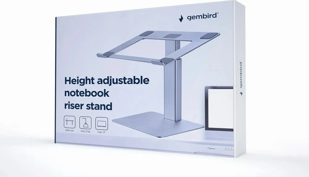 Stenda për laptop GEMBIRD, NBS-D1-02, argjendtë - 15