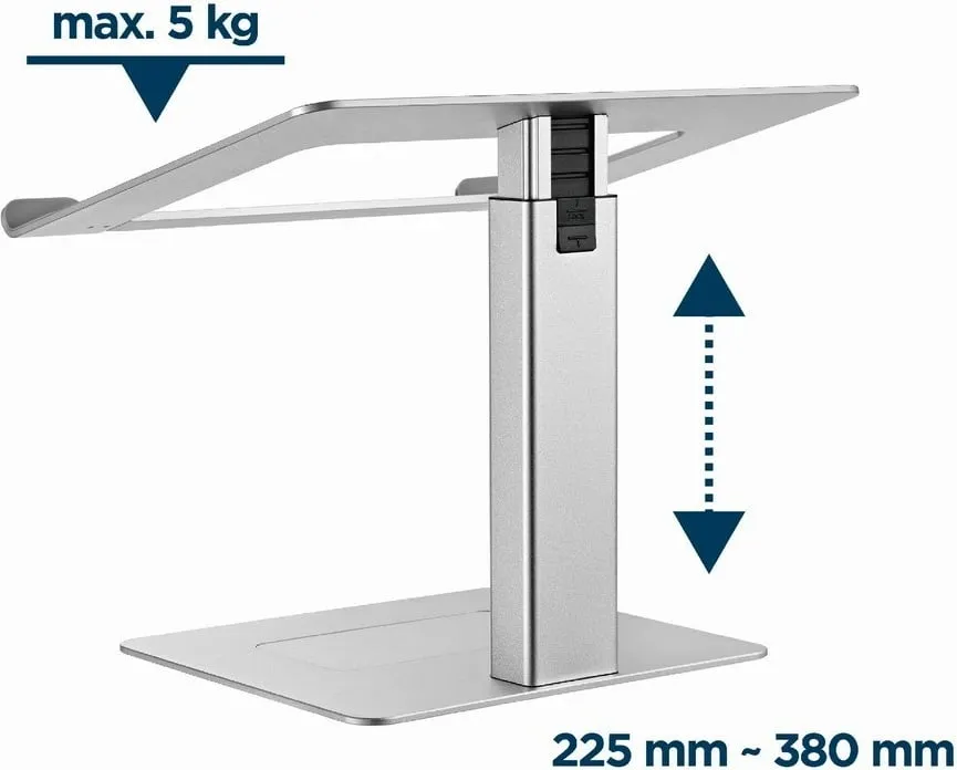 Stenda për laptop GEMBIRD, NBS-D1-02, argjendtë - 17