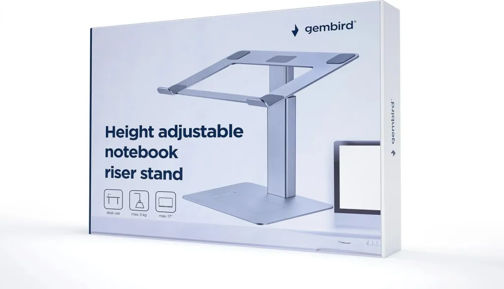 Stenda për laptop GEMBIRD, NBS-D1-02, argjendtë - 26