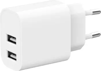 Adapter karikues Gembird, 12W, 2.4A, 2x USB, i bardhë