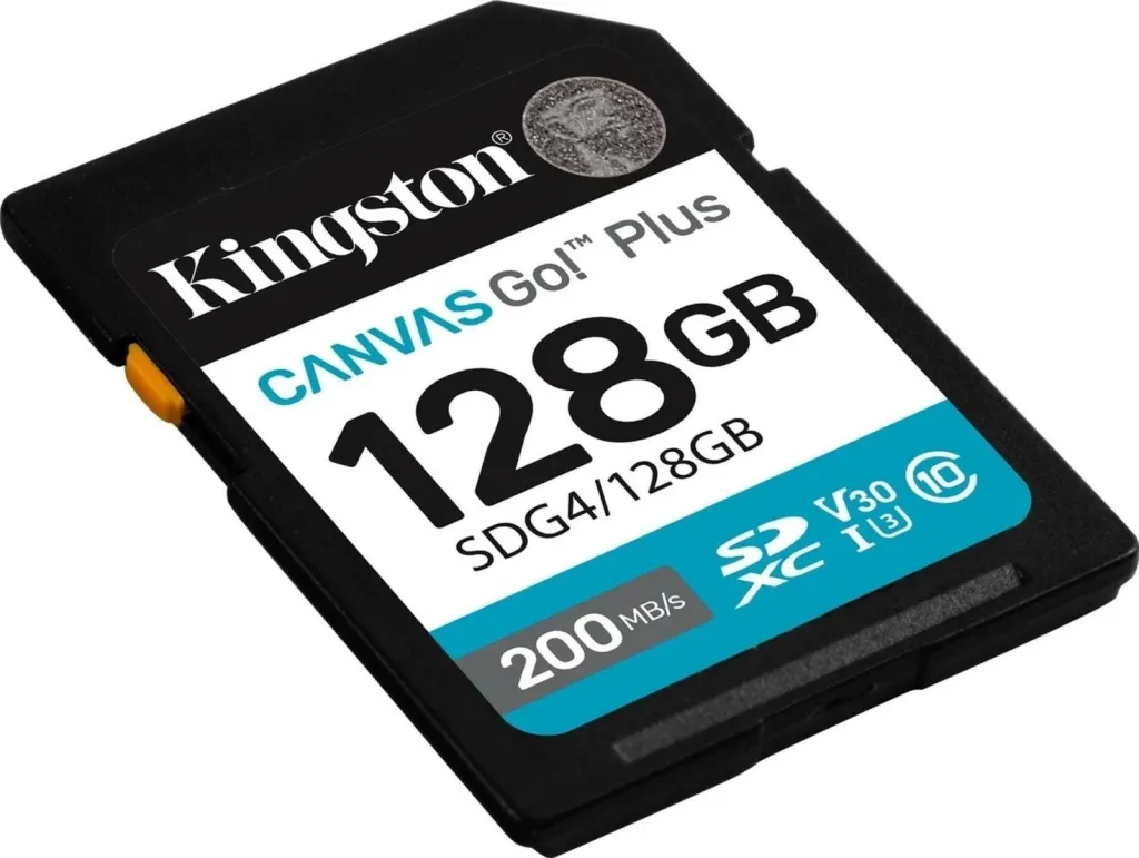 Kartë memorie Kingston Canvas Go Plus SD, 128GB, e zezë - 2