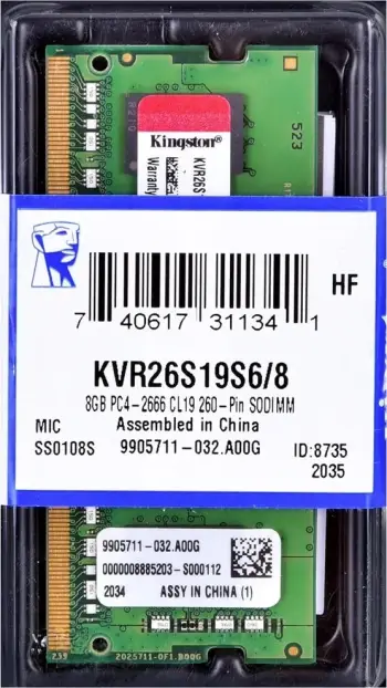 Memorie RAM Kingston, DDR4, 8GB, 2666 MHz, CL19, ECC