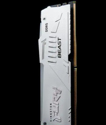Memorie RAM Kingston Fury Beast RGB, 16GB, DDR5, 6000MT/s, CL36, e bardhë