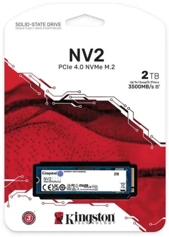 Disk SSD Kingston NV2, M.2, 2TB, PCIe 4.0, i bardhë