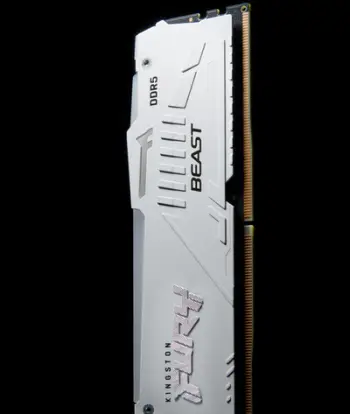 Memorie Kingston FURY Beast RGB, 32GB, DDR5, 6000MT/s, e bardhë