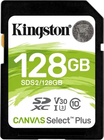 Kartë e memories Kingston Canvas Select Plus, SDXC, 128 GB, Class 10