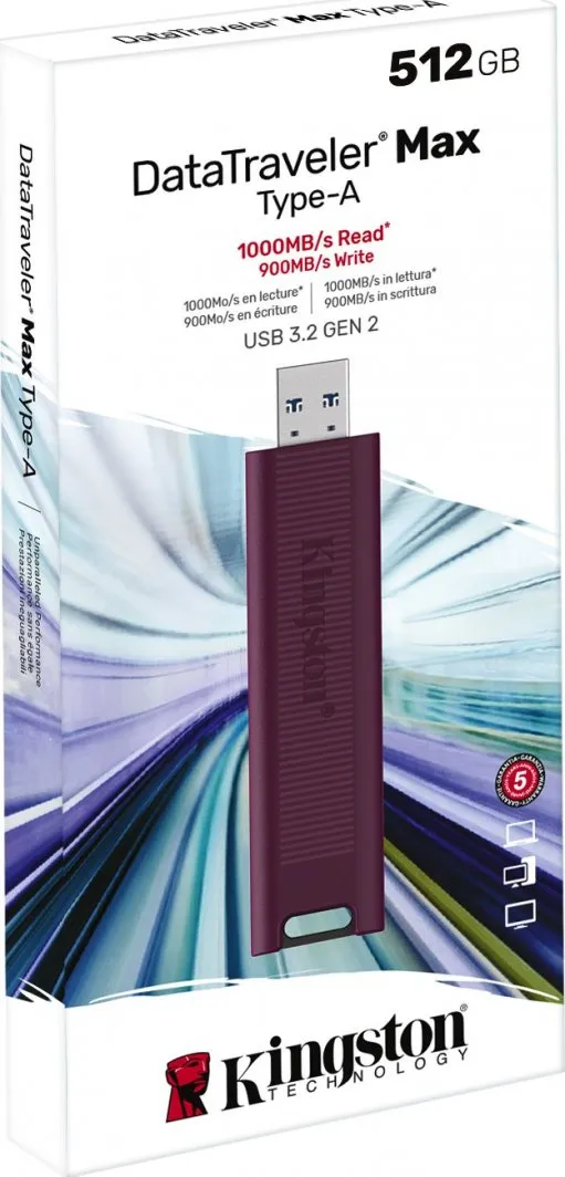 USB Kingston DataTraveler Max, 512GB, e zezë - 3