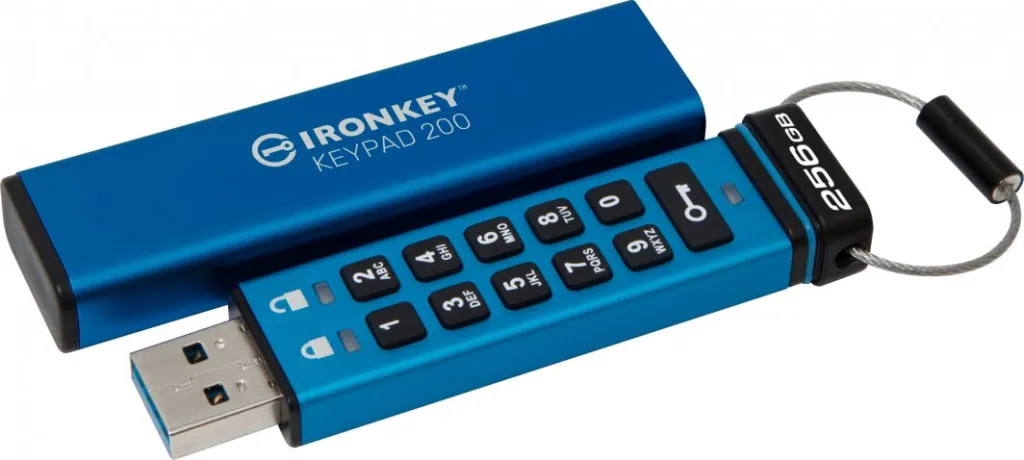 USB Pendrive Kingston IronKey 200, 256GB, USB 3.0, AES, e kaltër - 4