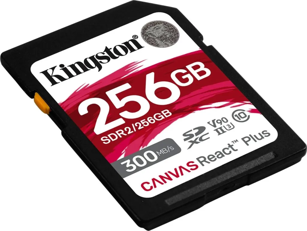 Kartë memorie Kingston Canvas React Plus, 256GB, UHS-II SDXC, e zezë - 2