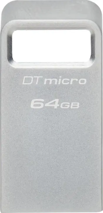 USB Kingston DataTraveler Micro, 64GB, USB 3.2 Gen 1, argjendtë