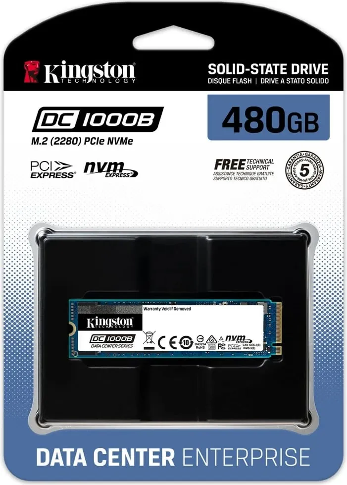 Disk SSD Kingston Data Center DC1000B, 480GB, M.2 NVMe - 3