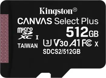 Kartë memorie Kingston Canvas Select Plus MicroSD, 512GB