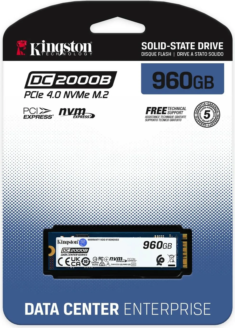 Disk SSD Kingston DC2000B, 960GB, PCI-E x4 Gen 4 NVMe - 6