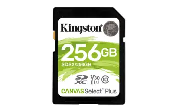 Kartë memorie Kingston Canvas Select Plus, SDXC, 256 GB, Class 10