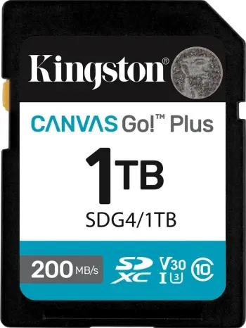 Kartë memorie Kingston Canvas Go! Plus SDXC, 1TB Class 10 UHS-I/U3 V30