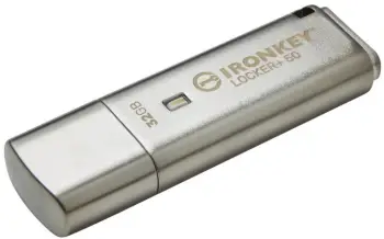 USB Pendrive Kingston IronKey Locker+ 50, 32GB, i hirtë