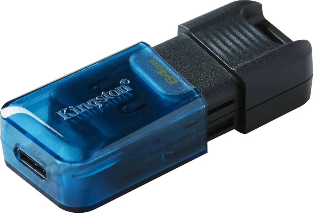 USB Pendrive DT80M, 64 GB, i kaltër/ i zi - 2
