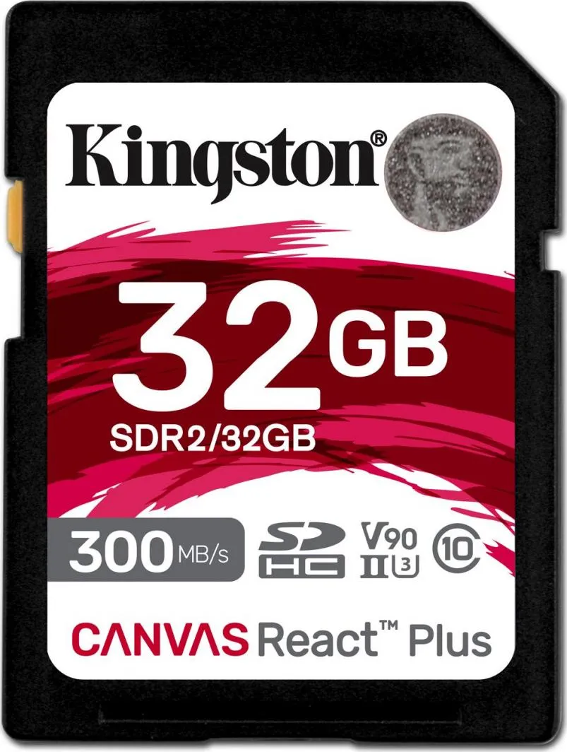 Kartë memorie Kingston Canvas React Plus SDHC 32GB, Klasa 10, UHS-II/U3, V90 - 1