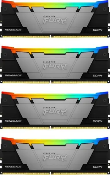 Memorie Kingston Fury Renegade RGB, DDR4, 32 GB, 3200 MHz, CL16, KF432C16RB2AK4/32