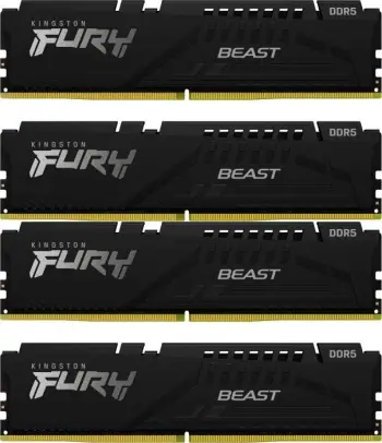 Memorie Kingston Fury Beast, DDR5, 64 GB, 6000 MHz, CL40, KF560C40BBK4-64