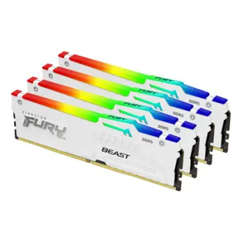 Memorie Kingston Fury Beast RGB, DDR5, 128 GB, 5600 MHz, CL40, KF556C40BWAK4-128