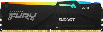 Memorie Kingston Fury Beast RGB, DDR5, 8 GB, 4800 MHz, CL38, KF548C38BBA-8