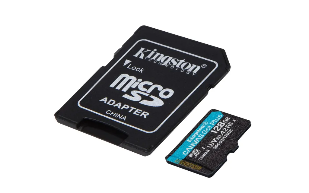 Kartë e memories Kingston Canvas Go Plus, MicroSD, 128 GB, Class 10 + përshtatës SD - 2