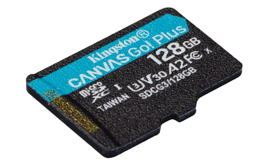 Kartë e memories Kingston Canvas Go Plus, MicroSD, 128 GB, Class 10 + përshtatës SD - 4