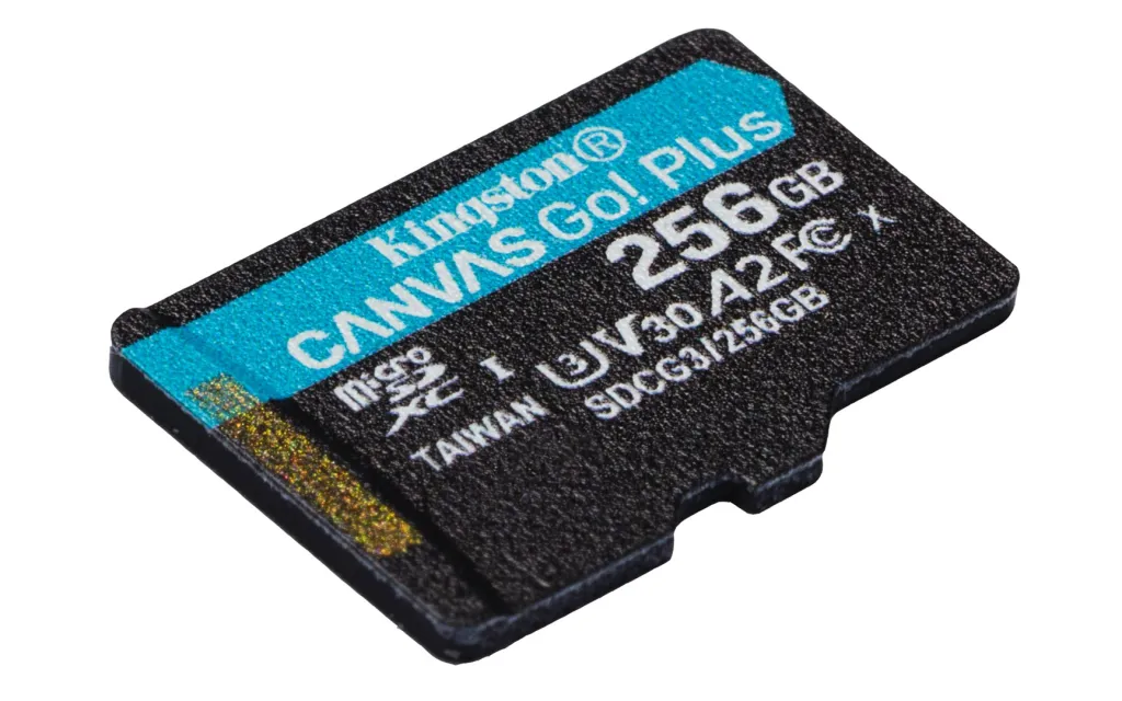 Kartë e memories Kingston Canvas Go Plus, MicroSD, 256 GB, Class 10 + përshtatës SD - 4