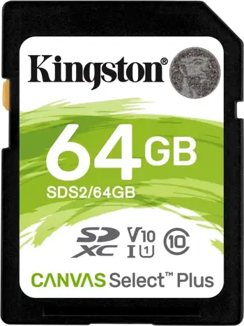 Kartë e memories Kingston Canvas Select Plus, SDXC, 64 GB, Class 10