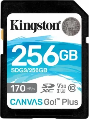 Kartelë e memories Kingston SDXC Canvas Go! Plus 256GB 170MB/s UHS-I U3