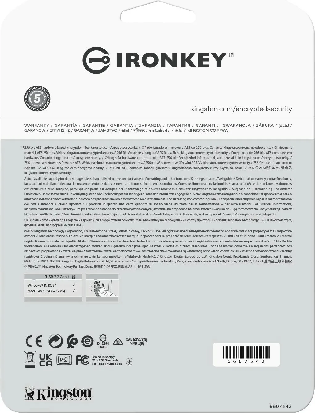 USB Kingston IronKey Vault Privacy 50C 512GB, USB Type-C, kaltër - 2
