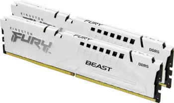 RAM Memorje Kingston FURY Beast 32GB (2x16GB) DDR5 6000MT/s CL36, e bardhë